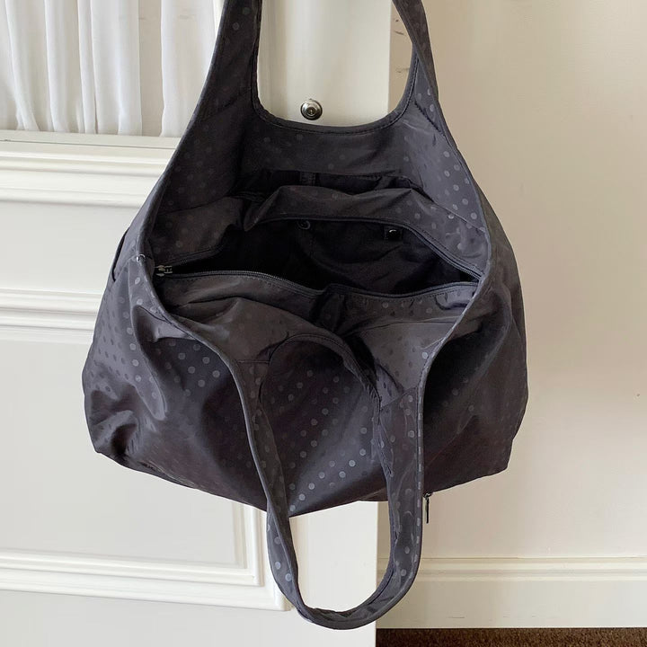 Spacious Polka Dot Shoulder Bag