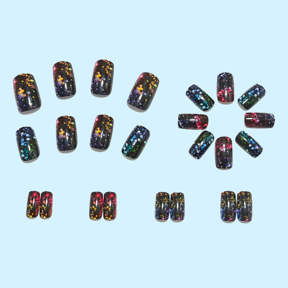 Sparkling artificial nails with glitter effect Kalsten