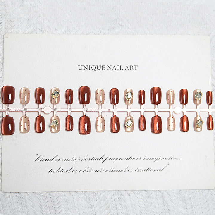 Acrylic nail set with elegant ombre designs and sparkling accents Kalsten