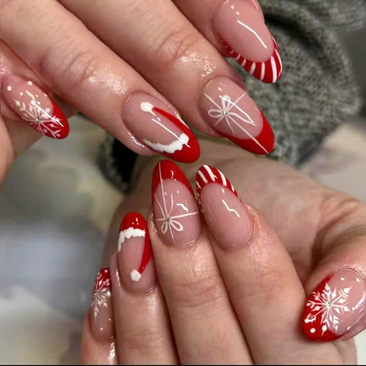 Festive Holiday-Themed Press-On Nail Set Kalsten