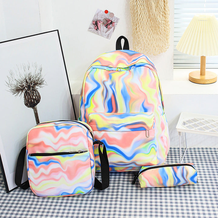 Stylish backpack with matching crossbody bag and pencil case Kalsten