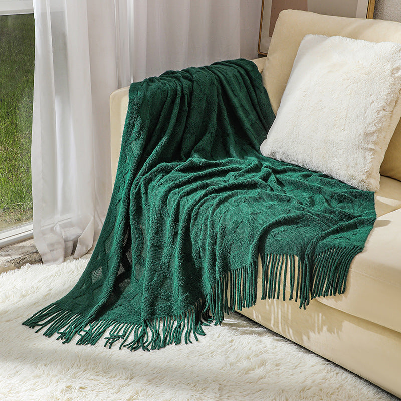 Cozy Knitted Throw Blanket