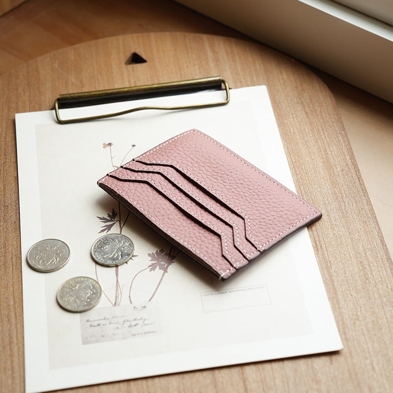 Textured Leather Card Wallet