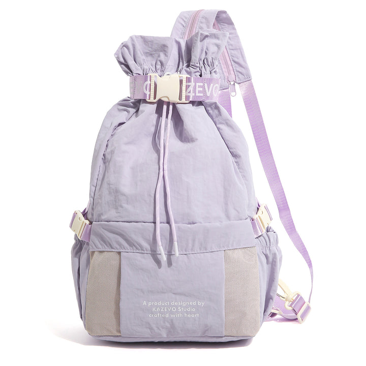 Casual Drawstring Backpack with Mesh Pockets Kalsten