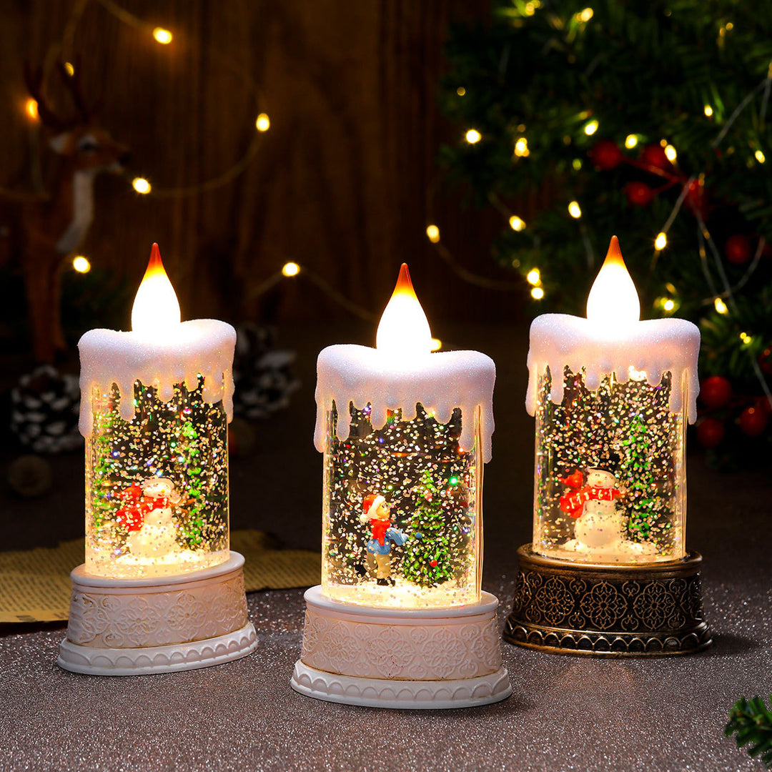 LED Illuminated Snow Globe Candle Decoration Kalsten