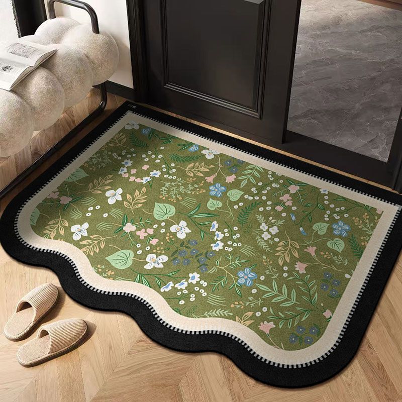 Floral Patterned Entrance Mat