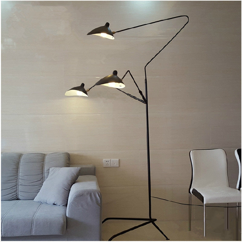 Modern Tri-Head Floor Lamp with Adjustable Arms