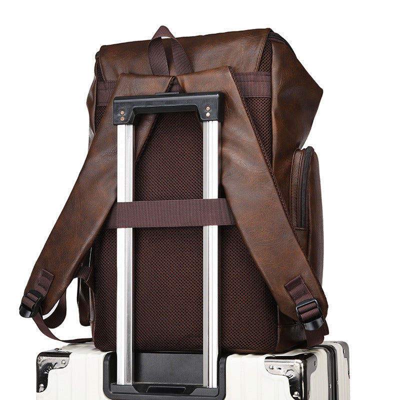 Vintage Style Leather Backpack Kalsten
