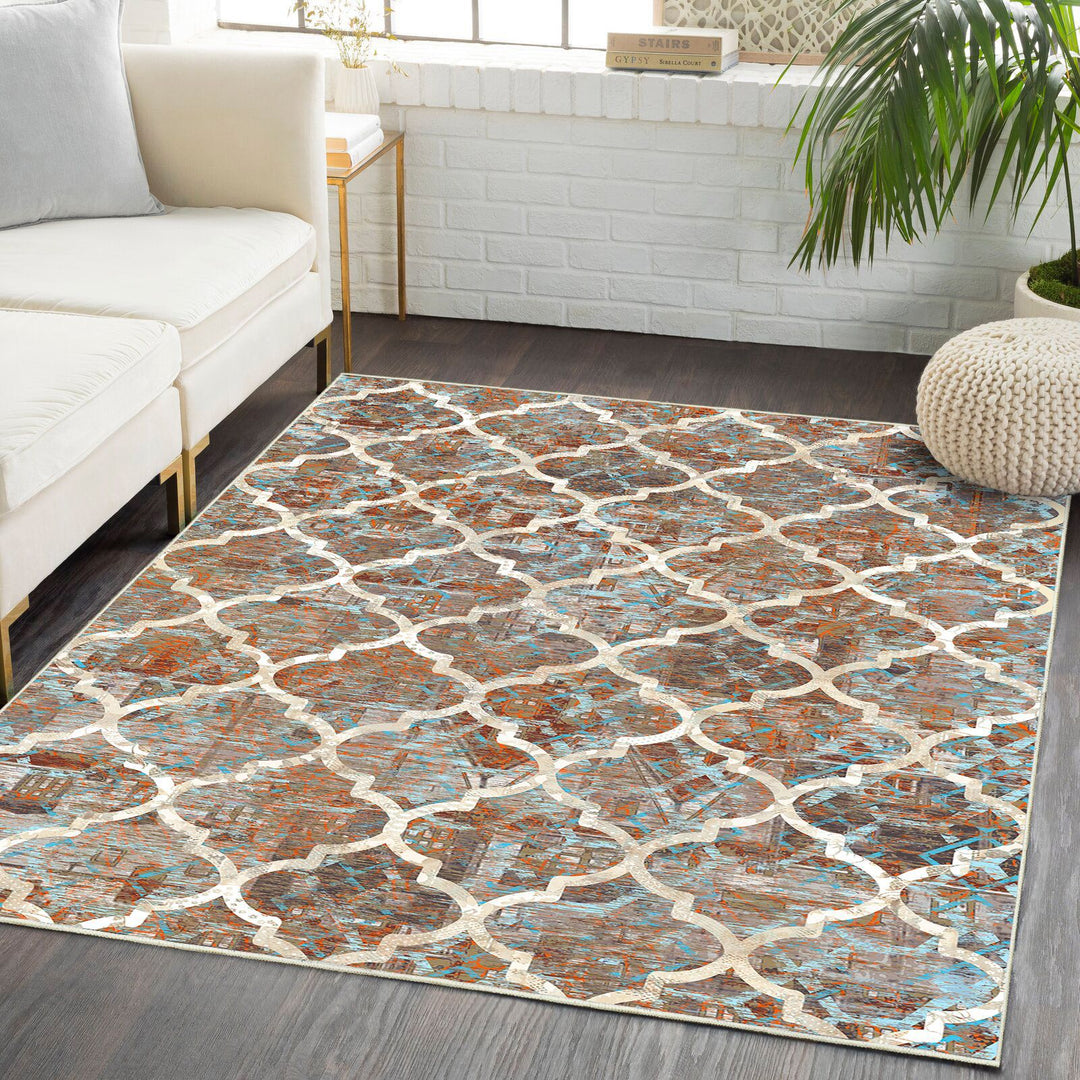 Geometric Pattern Area Rug Kalsten