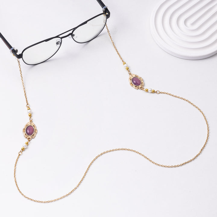Elegant Eyewear Chain with Decorative Gemstones Kalsten