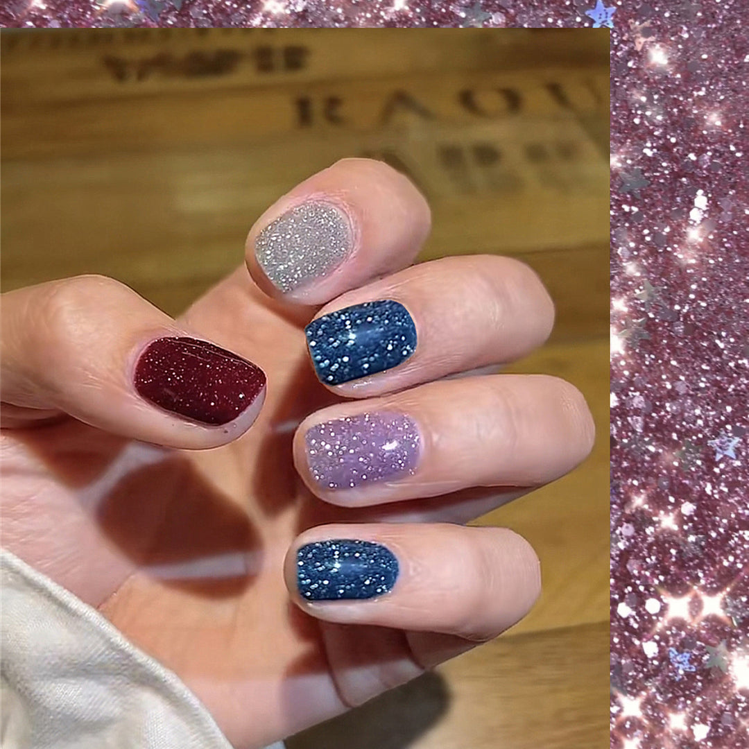 Glittery Press-On Nail Collection Kalsten