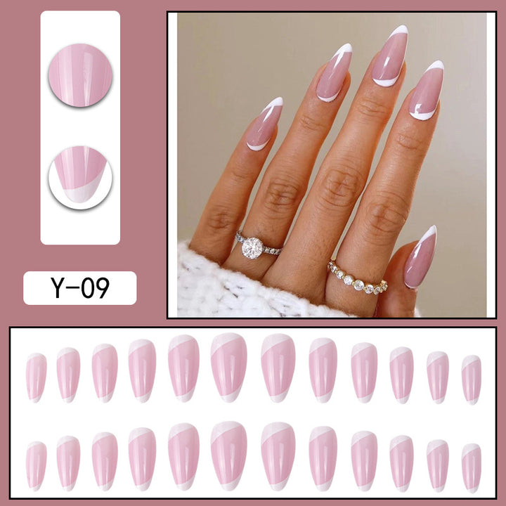 Elegant Stiletto Press-On Nails with French Tip Design Kalsten