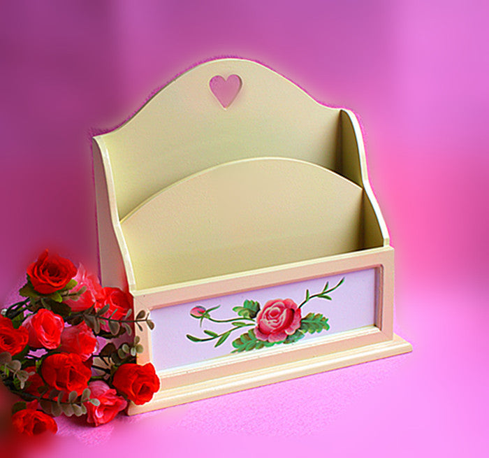 Decorative Wooden Flowers Organizer