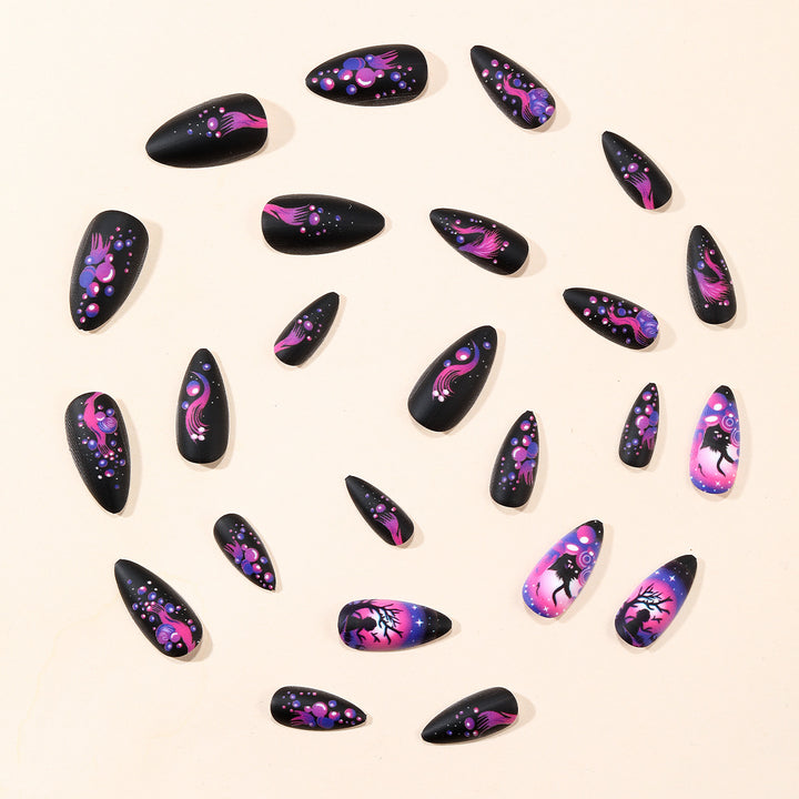 Fantasy-Inspired Stiletto Nail Art Extensions Kalsten