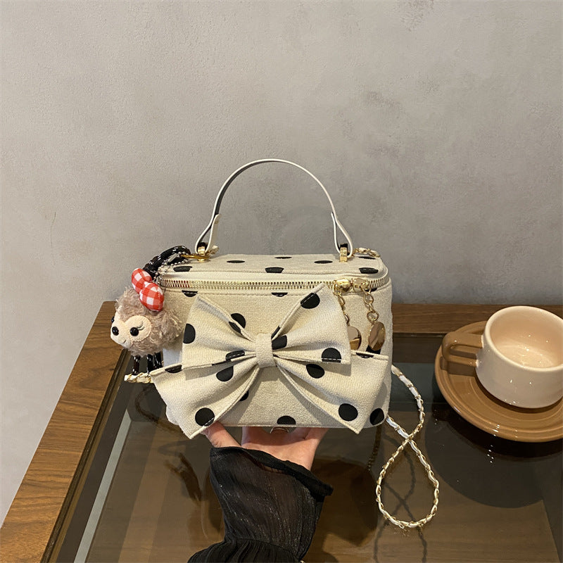 Playful Bow-Accent Mini Handbag