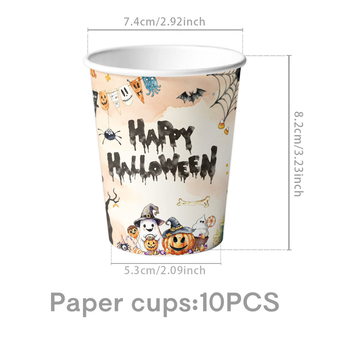 Paper Napkin Set with Halloween Motifs and Detailed Print for Party Decoration