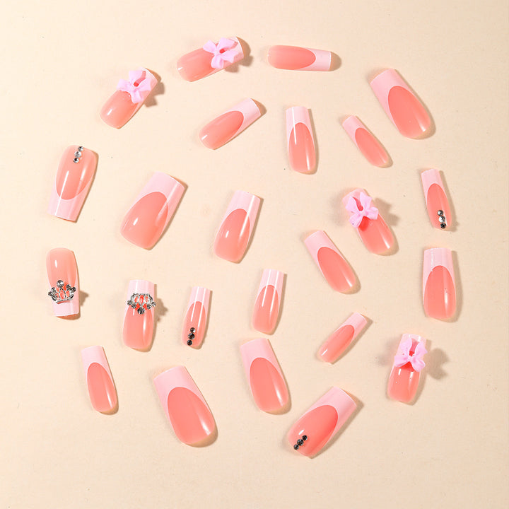Elegant Crown-Embellished Nail Art Extensions Kalsten