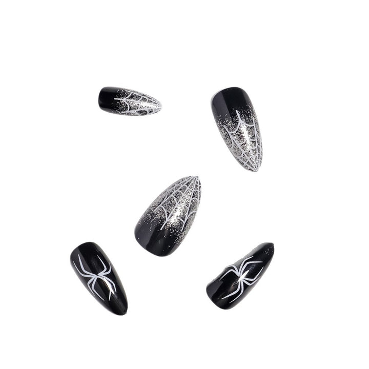 Halloween-Themed Spider Design Press-On Nails Kalsten
