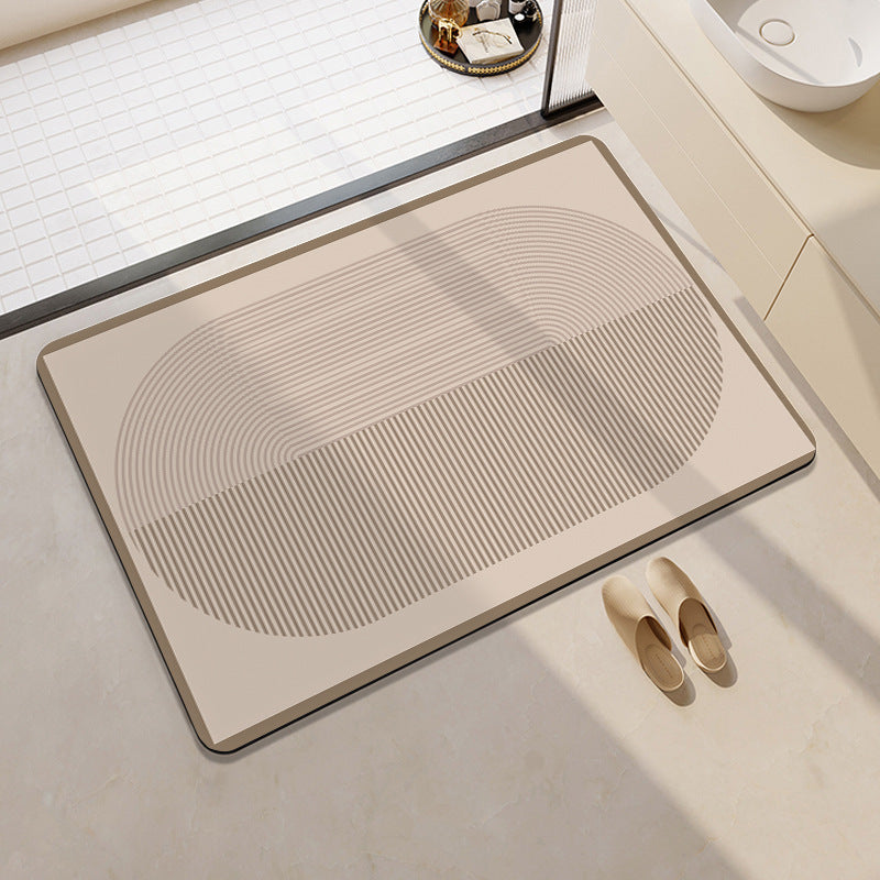 Plush Geometric Bath Mat Kalsten