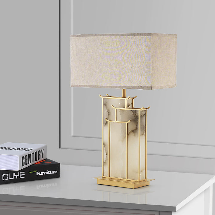 Artistic Table Lamp with Elegant Marble Base