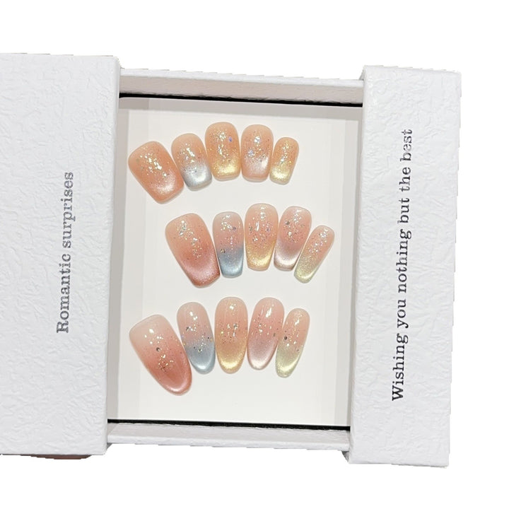 Elegant artificial nail tips with ombre effect Kalsten