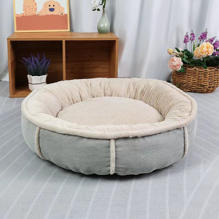 Round Plush  Nest   Dog Bed