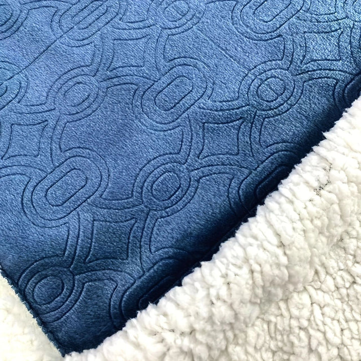 Plush Sherpa-Lined Throw Blanket