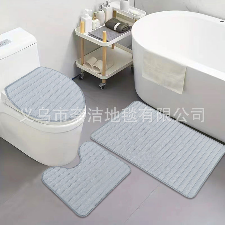 Soft Plush Toilet and Bath Mat Set Kalsten