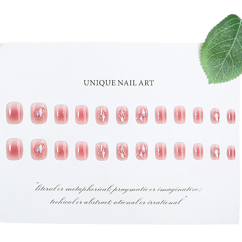 Nail set with sparkling 3D applications and romantic elements Kalsten