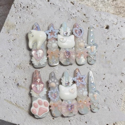 Whimsical Character-Themed Nail Art Set