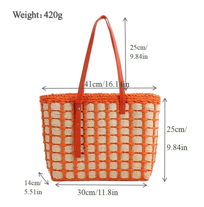 Spacious handbag with woven design Kalsten