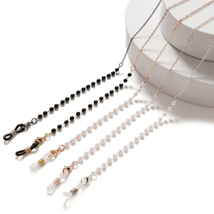 Premium Black Beaded Eyewear Chain Kalsten