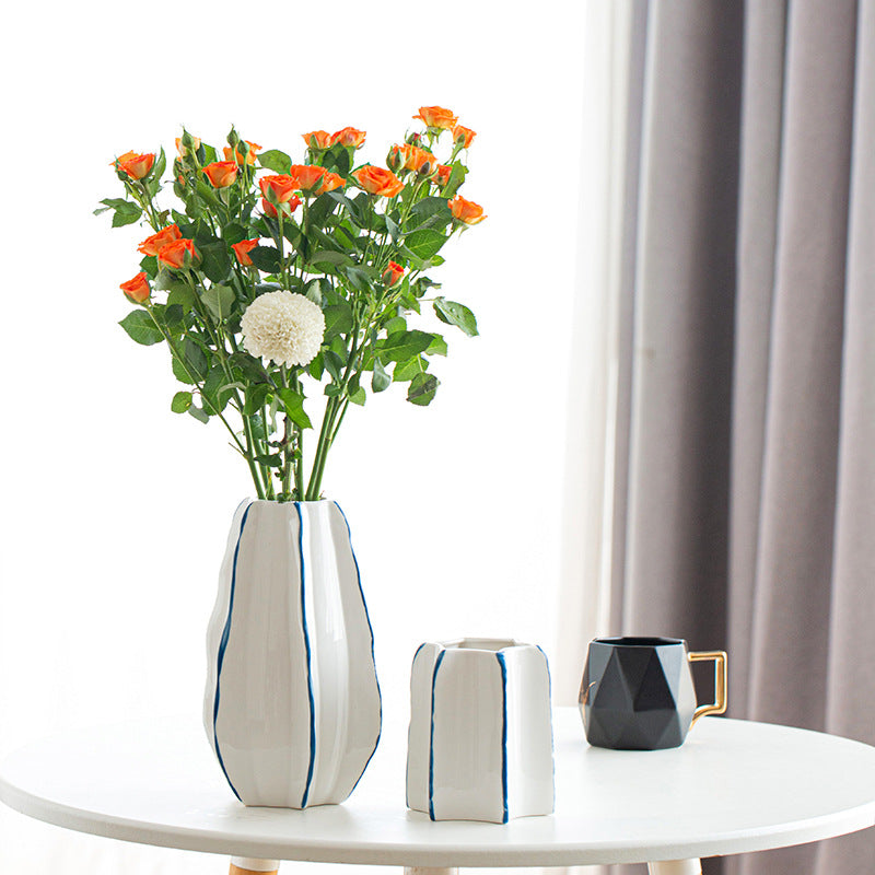 Abstract Textured Ceramic Vase Kalsten