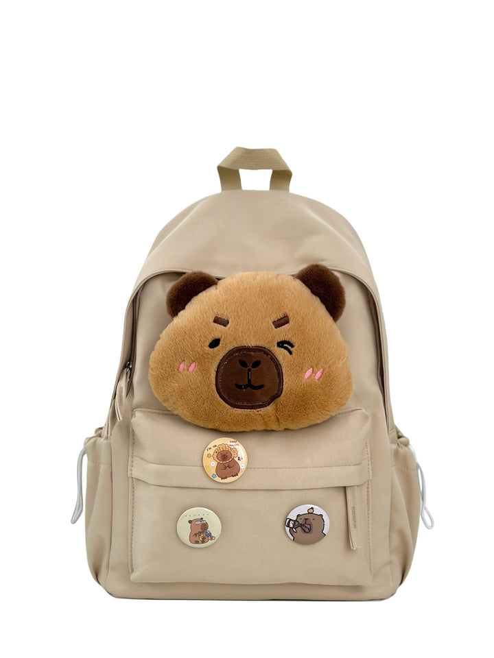 Backpack with Cozy Bear Design and Practical Compartments Kalsten