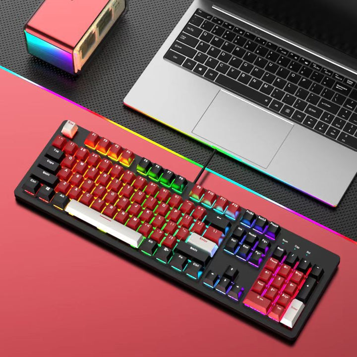 RGB Backlit Mechanical Gaming Keyboard and Mouse Set Kalsten