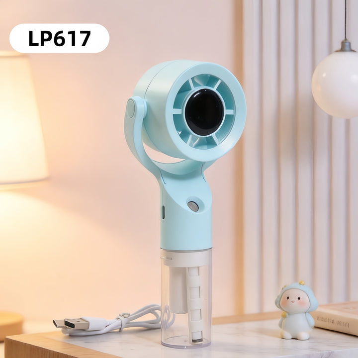 Ladies portable spray fan with USB charging function and ergonomic design Kalsten