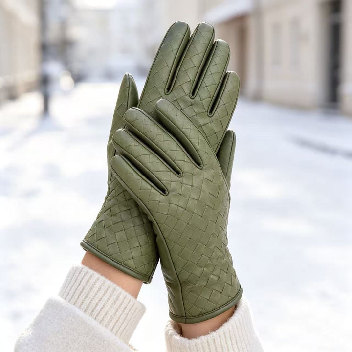 Premium Woven Leather Gloves Kalsten