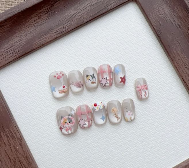 Stylish Press-On Nail Set Kalsten