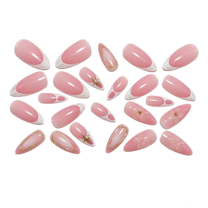 Elegant and sophisticated artificial nails with floral design Kalsten
