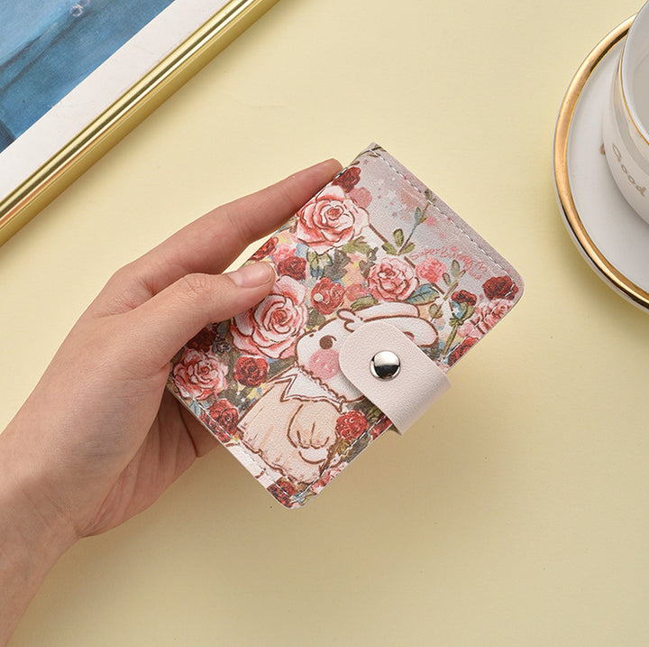 Floral Themed Cartoon Mini Wallet Kalsten