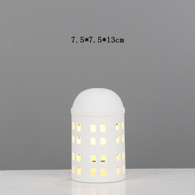 Decorative Ceramic House Candle Holder Kalsten