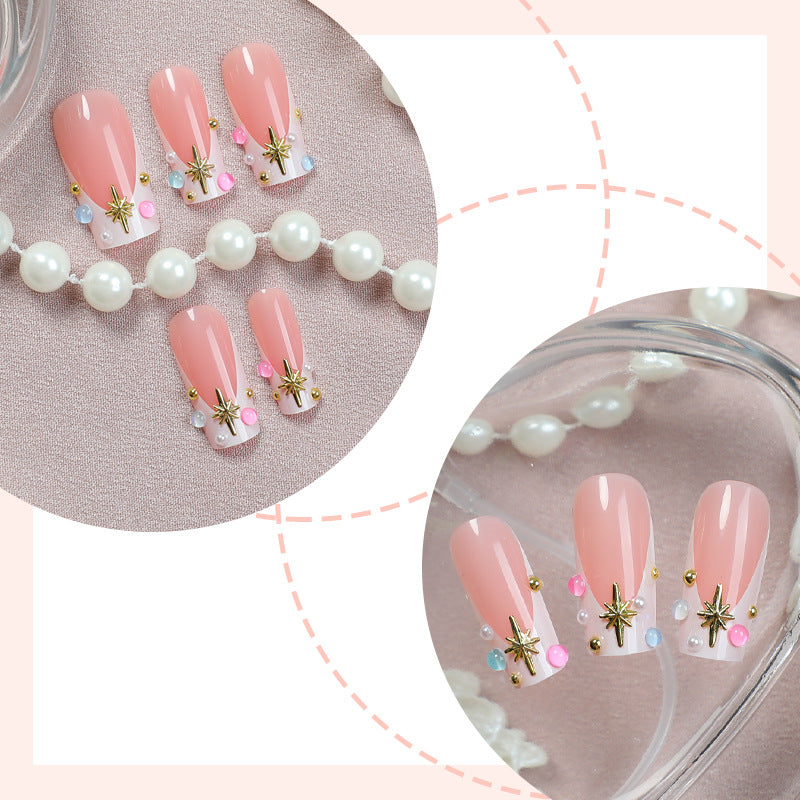 Decorative Press-On Nails with 3D Accents kalsten