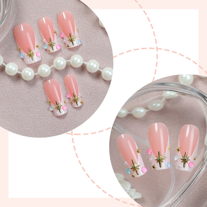 Decorative Press-On Nails with 3D Accents kalsten