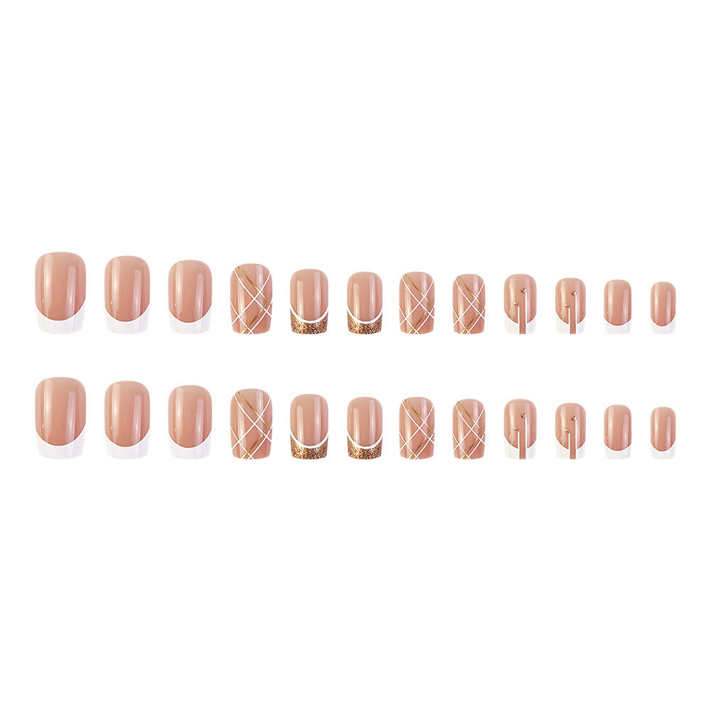 Elegant French Tip Acrylic Nail Art Kalsten