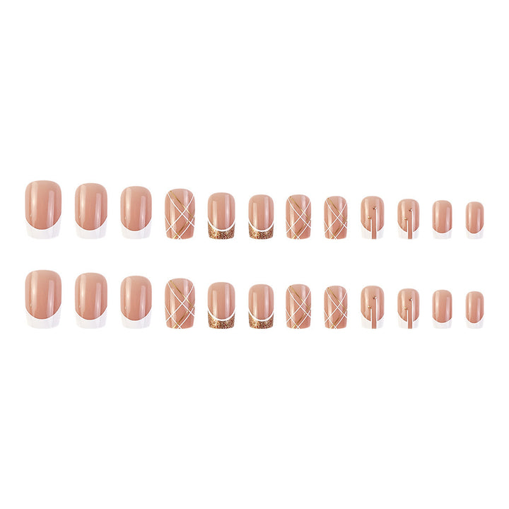 Elegant French Tip Acrylic Nail Art Kalsten
