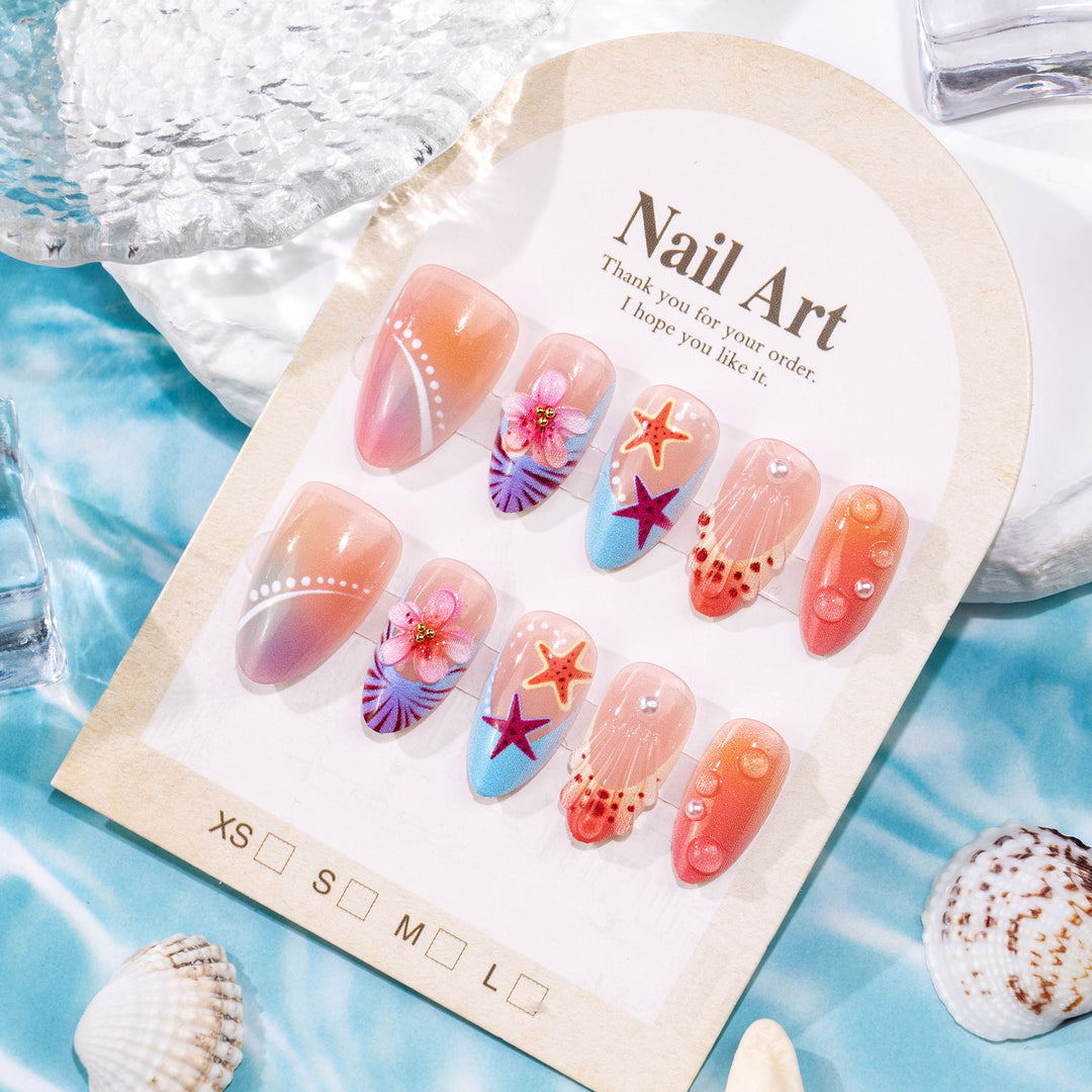 Ocean-Inspired Decorative Nail Art Kit