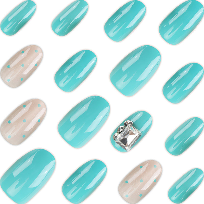 Decorative Press-On Nail Art Set with Gemstone Accents Kalsten