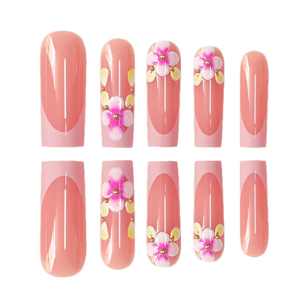 Floral Embellished Nail Art Extensions Kalsten