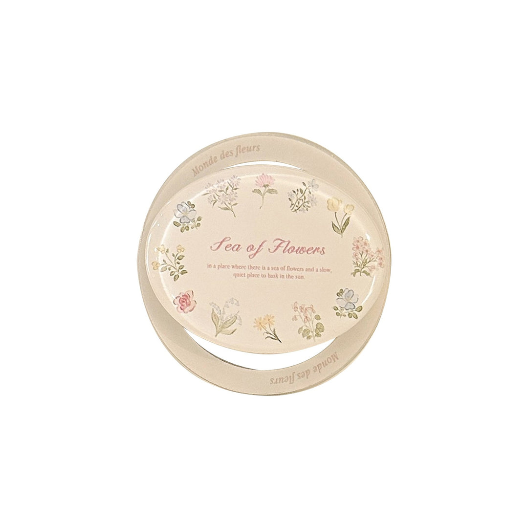 Elegant ceramic coaster with floral design Kalsten