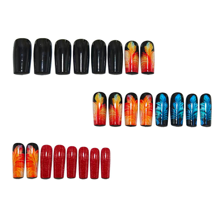 Artificial Nails in Stylish Feather Design Kalsten